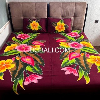 Special Offer Rayon Bedsheet Hand Painted Originally by Balinese Artisans